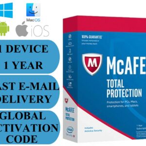 McAfee Total Protection - 1 Year / 1 Device - Global