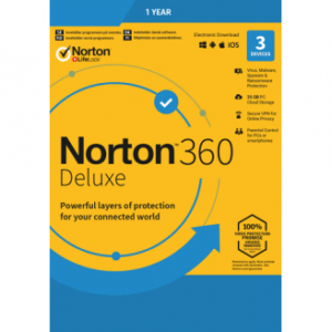 Norton 360 Deluxe  1-Year / 3-Device - Global